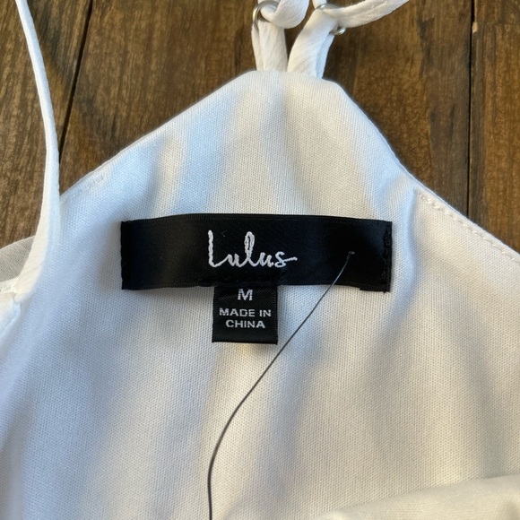 LULUS Fun Affair White Floral Embroidered Tassel Midi Wrap Dress Romantic - Picture 8 of 15